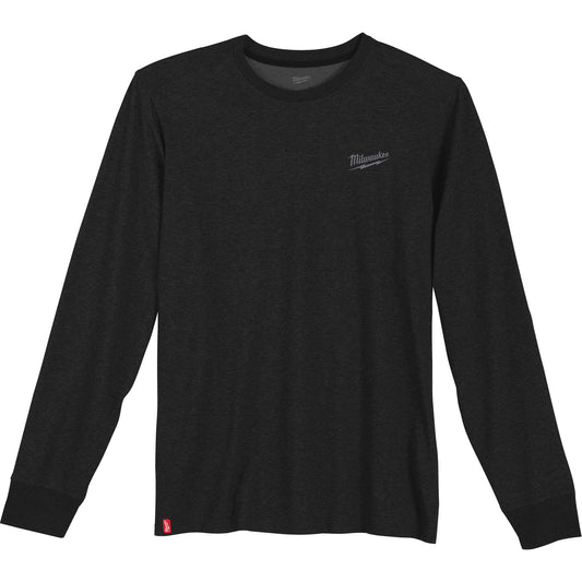 Milwaukee Hybrid Work Tee Shirt, Men's, 2X-Large, Black