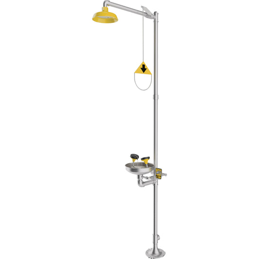 Encon Combination Emergency Shower & Eyewash Station, Pedestal