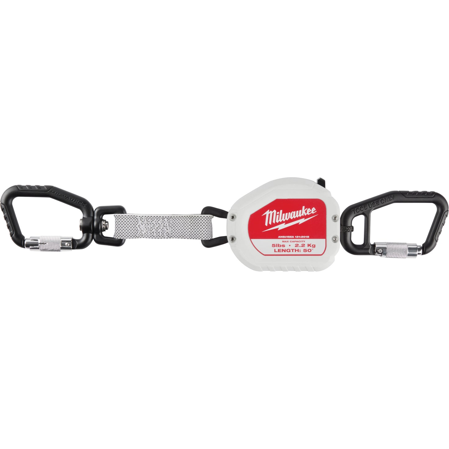 Milwaukee Quick-Connect Tool Lanyard, Retractable, Dual Carabiner