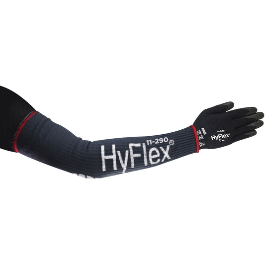 Ansell HyFlex® Wide High Cut Compression Sleeve, 18", Kevlar®/Polyamide/Spandex/Stainless Steel, Blue
