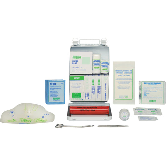 Safecross Basic 16 Unit First Aid Kit, Meets CSA Z1220-17 Type 2 Low-Risk Environment, Small (2-25 Workers)
