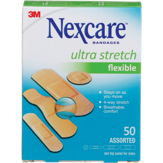 3M Nexcare™ Ultra Stretch Bandages, Assorted, Plastic, Non-Sterile