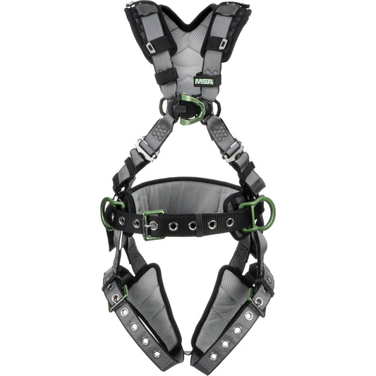 MSA V-Fit™ Construction Harness, CSA Certified, Class ALP, X-Small, 400 lbs. Cap.