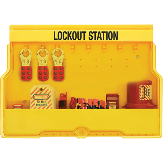 Master Lock Premier Electrical Lockout Station, None Padlocks, 16 Padlock Capacity, Padlocks Not Included