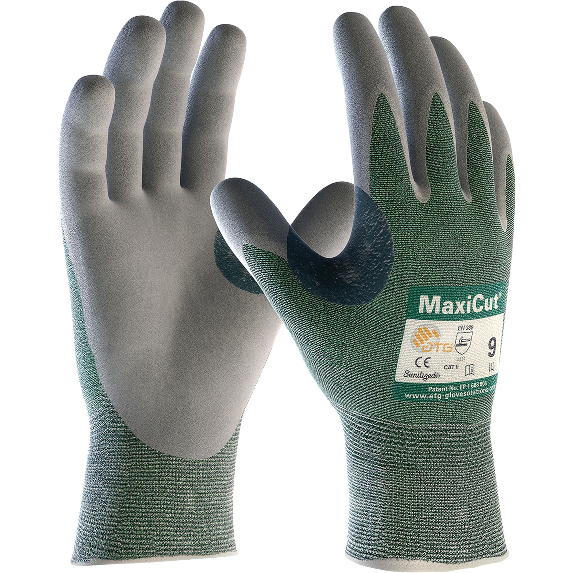 Protective Industrial Products ATG MaxiCut® Engineered Yarn Cut Resistant Gloves, Size 2X-Large, 15 Gauge, Nitrile Coated, Engineered Yarn Shell, ASTM ANSI Level A2/EN 388 Level 3/EN 388 Level B