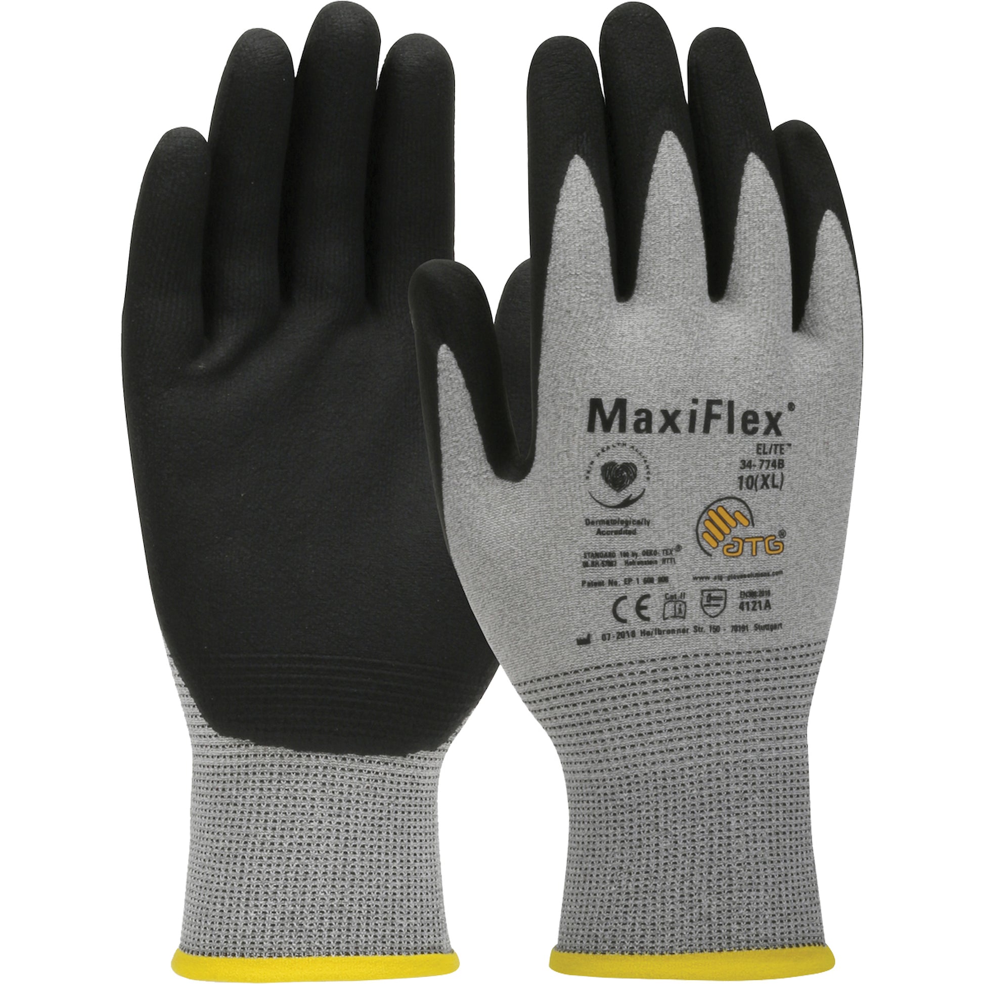Protective Industrial Products ATG MaxiFlex® Elite™ Ultra Lightweight Touchscreen Compatible Gloves, X-Large, Nitrile Coating, 18 Gauge, Nylon Shell