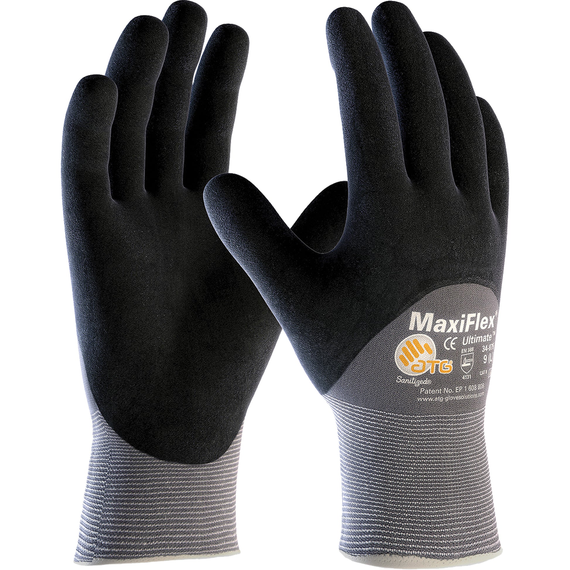 Protective Industrial Products ATG MaxiFlex® Ultimate™ Touchscreen Compatible Gloves, X-Small, Nitrile Coating, 15 Gauge, Nylon/Elastane Shell