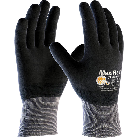 Protective Industrial Products ATG MaxiFlex® Ultimate™ Touchscreen Compatible Gloves, X-Large, Nitrile Coating, 15 Gauge, Nylon/Elastane Shell