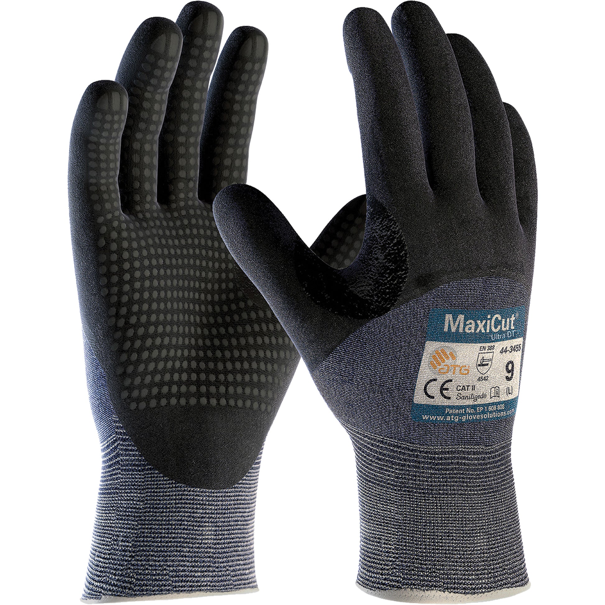 Protective Industrial Products ATG MaxiCut® Ultra DT™, Size Medium, 15 Gauge, Nitrile Coated, Engineered Yarn Shell, ASTM ANSI Level A3/EN 388 Level 5/EN 388 Level C