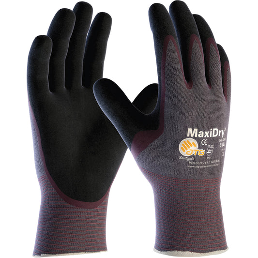 Protective Industrial Products ATG MaxiDry® Ultra Lightweight Seamless Gloves, X-Large, Nitrile Coating, 15 Gauge, Nylon/Elastane Shell