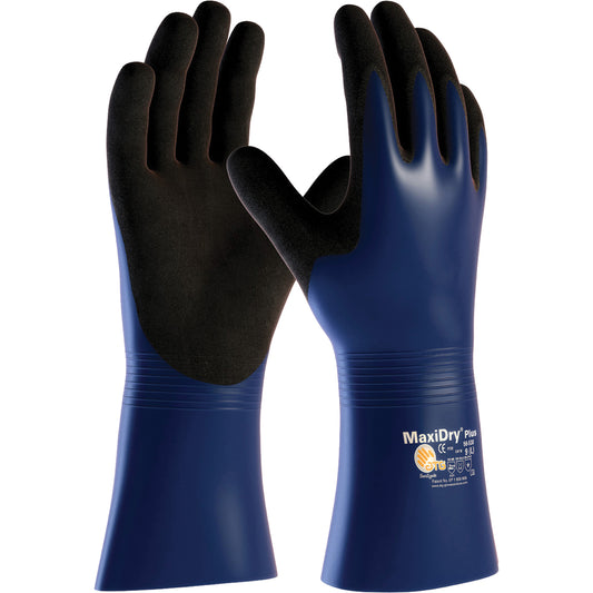 Protective Industrial Products ATG MaxiDry® Plus™ Chemical & Cut Resistant Gloves, Large, Nitrile Coating, Nylon/Elastane Shell