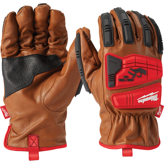 Milwaukee Goatskin Impact Gloves, 2X-Large, Grain Leather Palm