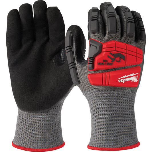 Milwaukee Impact & Cut-Resistant Gloves, Size X-Large, 18 Gauge, Nitrile Coated, ANSI/ISEA 105 Level 5