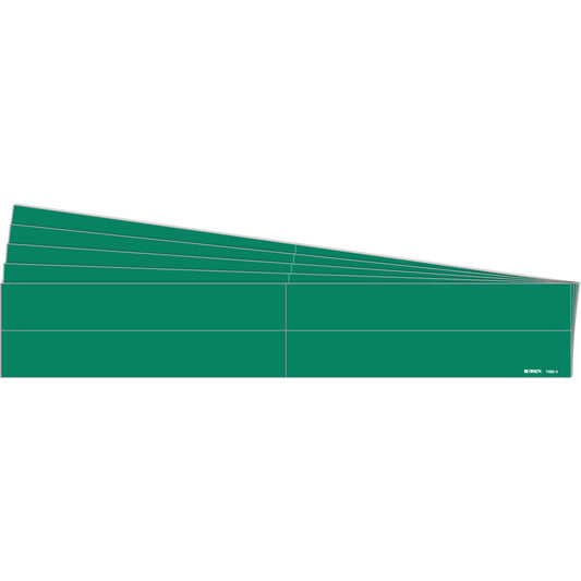 Brady "Blank" Pipe Markers, Self-Adhesive, 1-1/8" H x 7" W, Green