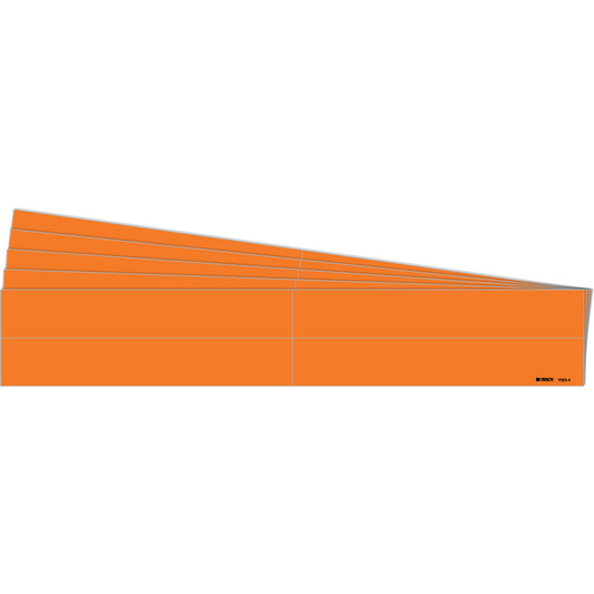 Brady "Blank" Pipe Markers, Self-Adhesive, 1-1/8" H x 7" W, Orange