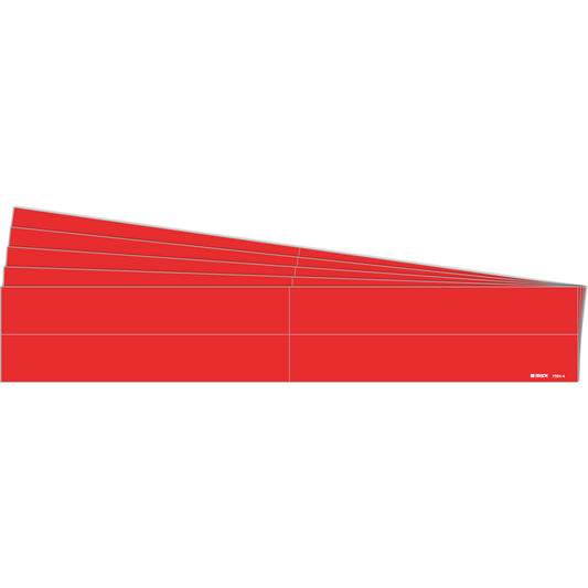 Brady "Blank" Pipe Markers, Self-Adhesive, 1-1/8" H x 7" W, Red