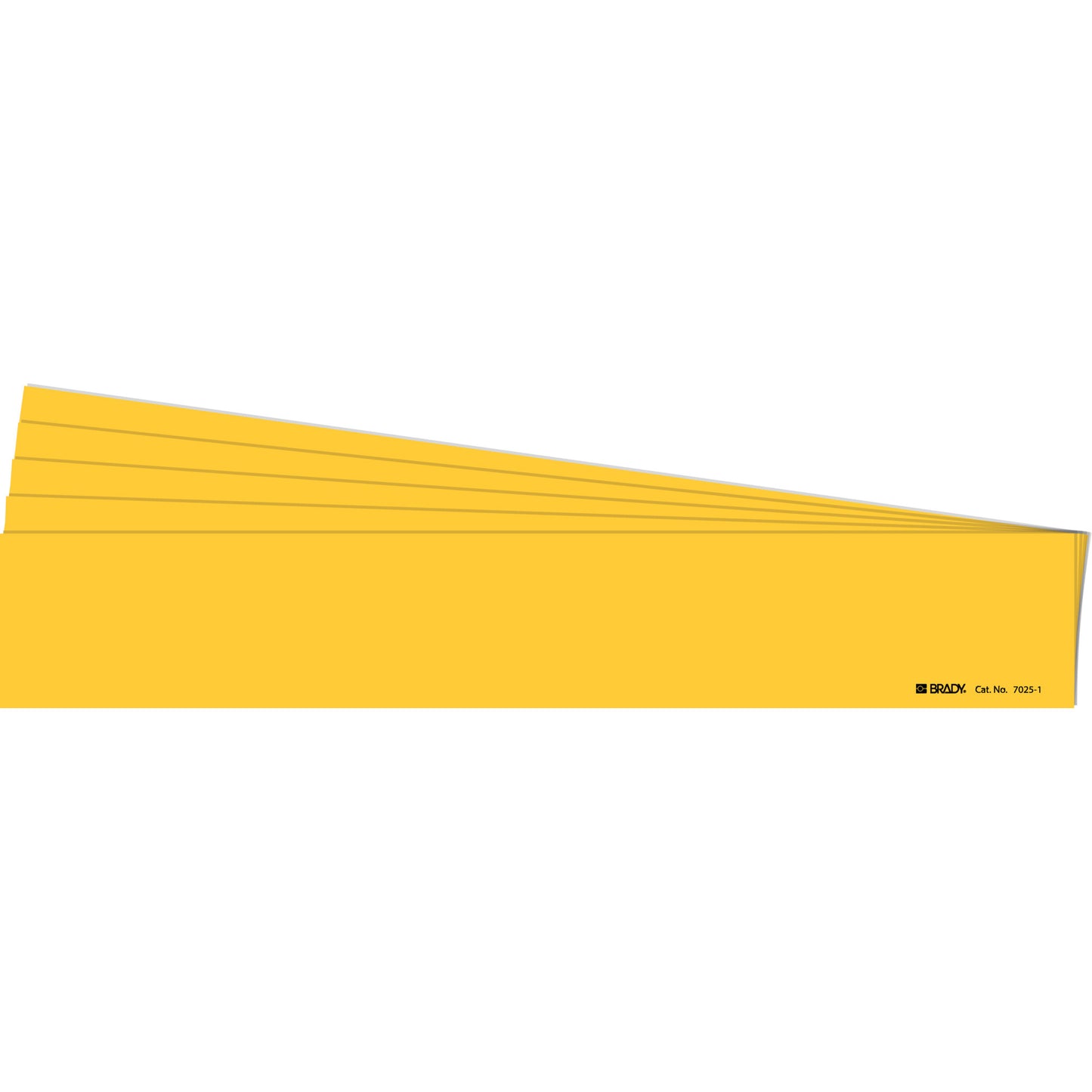 Brady Blank Pipe Marker, Self-Adhesive, 2-1/4" H x 14" W, Black on Yellow