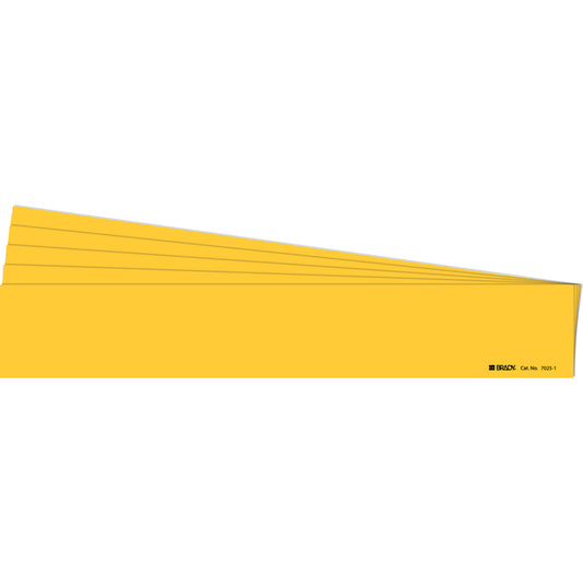 Brady Blank Pipe Marker, Self-Adhesive, 2-1/4" H x 14" W, Black on Yellow