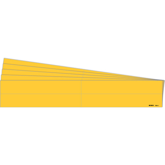 Brady Blank Pipe Marker, Self-Adhesive, 1-1/8" H x 7" W, Black on Yellow