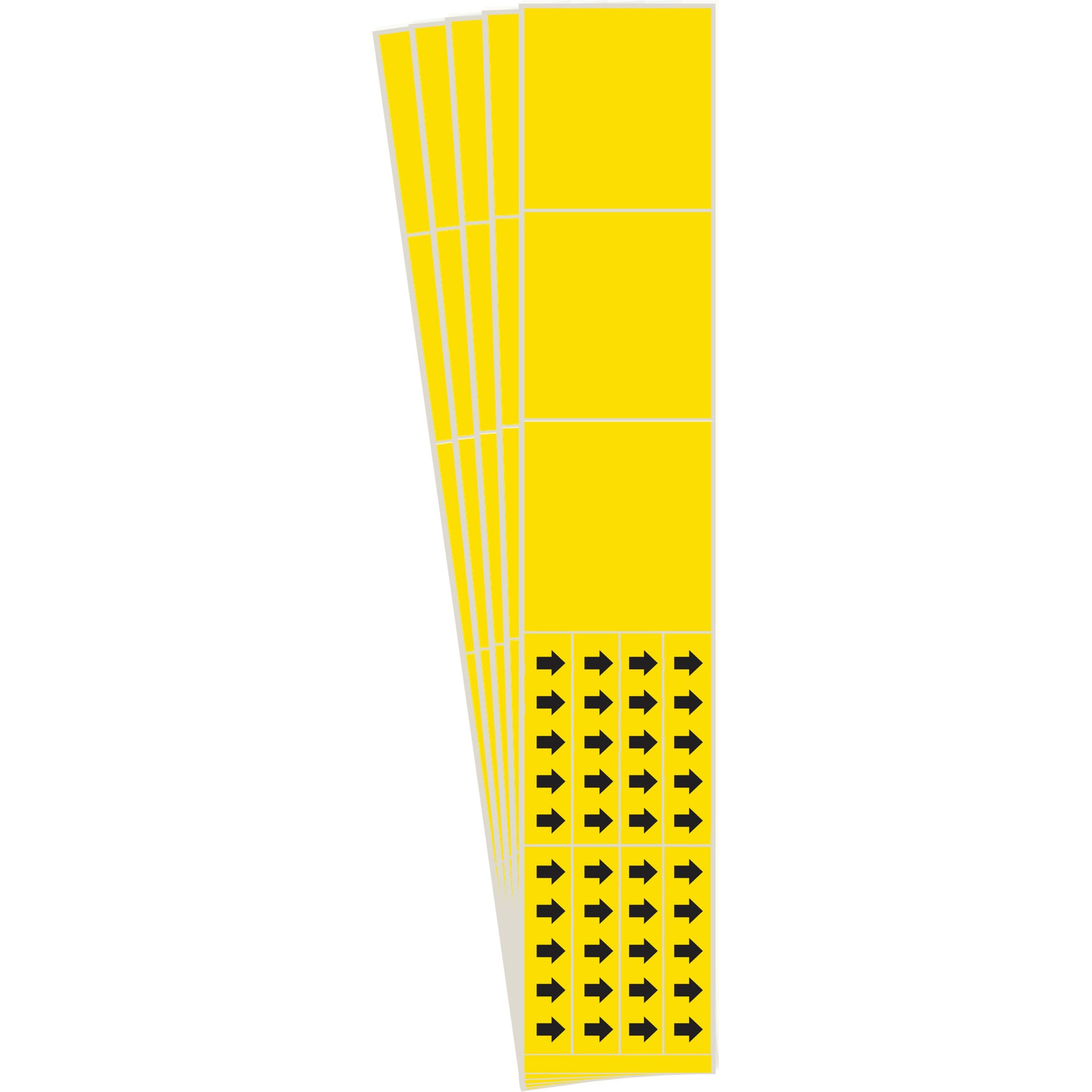Brady Blank Pipe Markers, Self-Adhesive, 2-1/4" H x 2-3/4" W, Black on Yellow