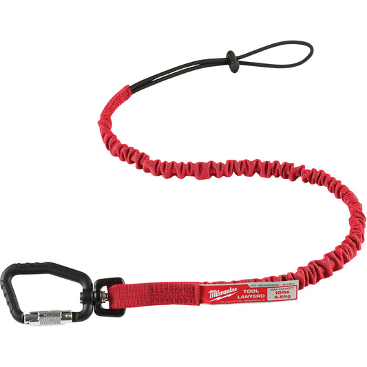 Milwaukee Locking Tool Lanyard, Bungee, Carabiner/Loop