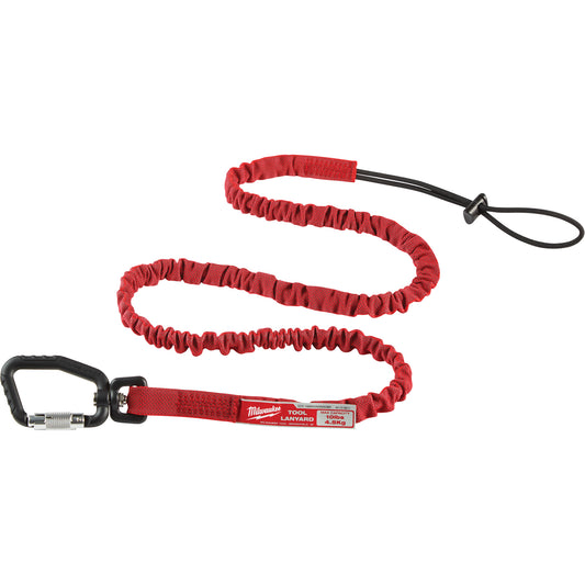 Milwaukee Extended Reach Locking Tool Lanyard, Bungee, Carabiner/Loop