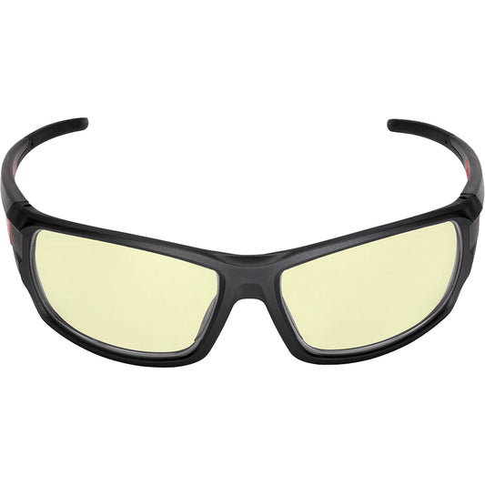 Milwaukee Performance Safety Glasses, Yellow Lens, Anti-Fog/Anti-Scratch, ANSI Z87+/Meets/Exceeds CSA Z94.3