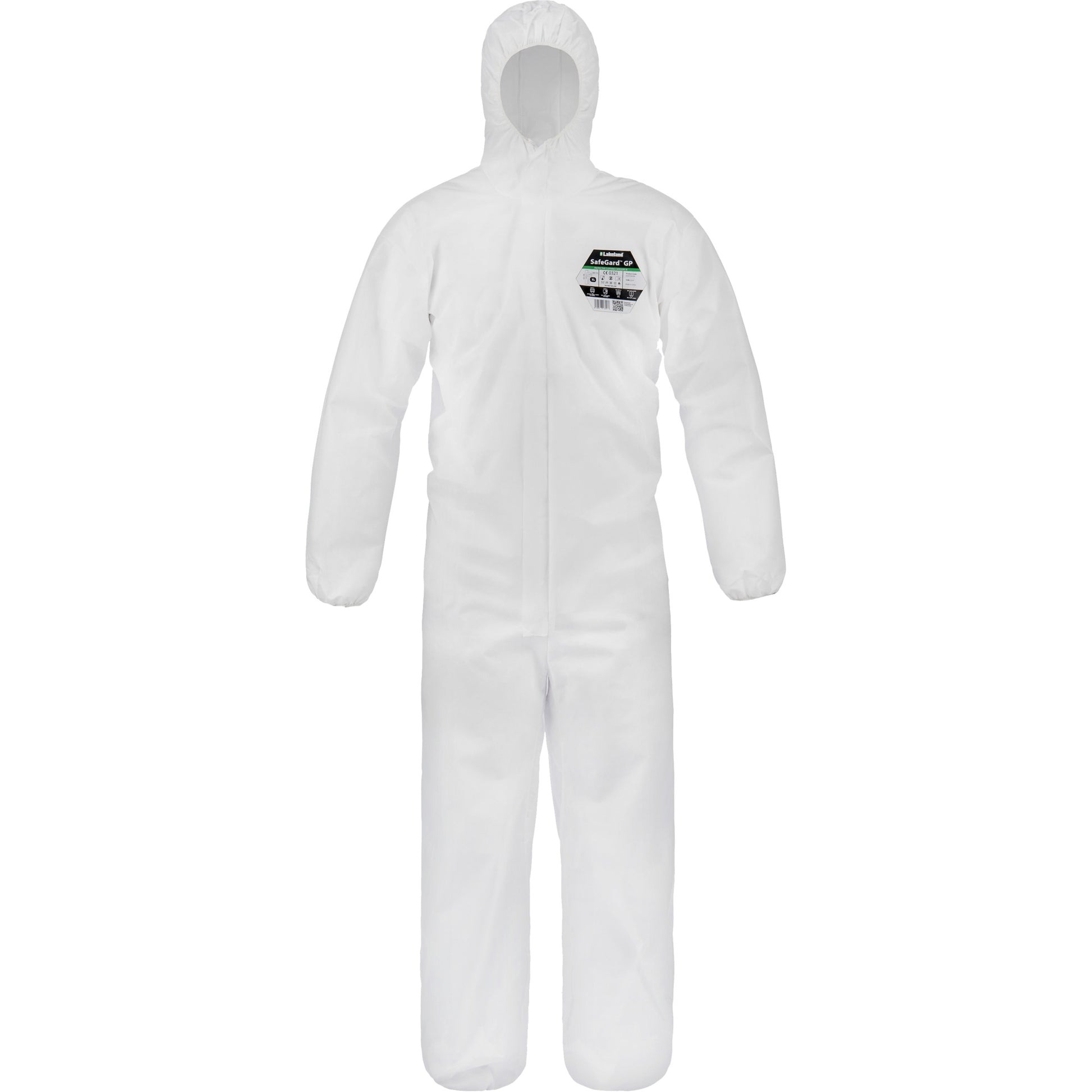 Lakeland Safegard™ GP Coveralls, 3X-Large, White, SMMS