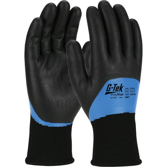 Protective Industrial Products G-Tek® PolyKor® Insulated Cut-Resistant Glove, Size Medium, 15 Gauge, Nitrile Coated, Engineered Yarn Shell, ANSI/ISEA 105 Level 4