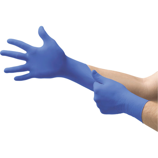 Ansell Microflex® N85 Gloves, Large, Nitrile, 3.5-mil, Powder-Free, Blue, Class 2