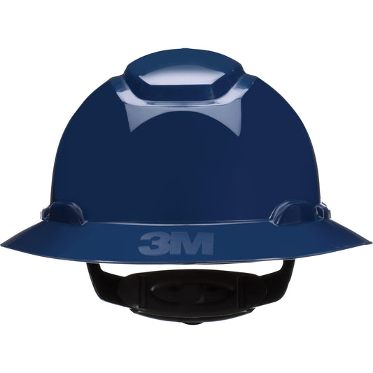 3M SecureFit™ H-800 Full Brim Hardhat, Ratchet Suspension, Navy Blue