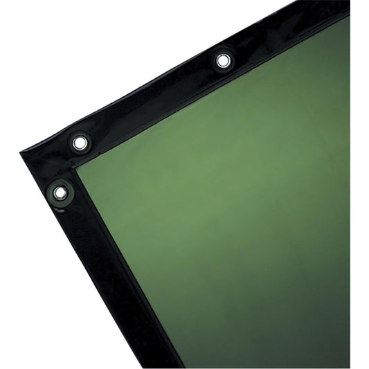 Welding Curtain, 72" x 96", Moderate Transparency, Green