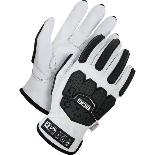 Bob Dale Gloves Classic Impact & Cut Resistant Lined Driver Gloves, Size X-Large, Goatskin/Thinsulate™ Shell, ASTM ANSI Level A6