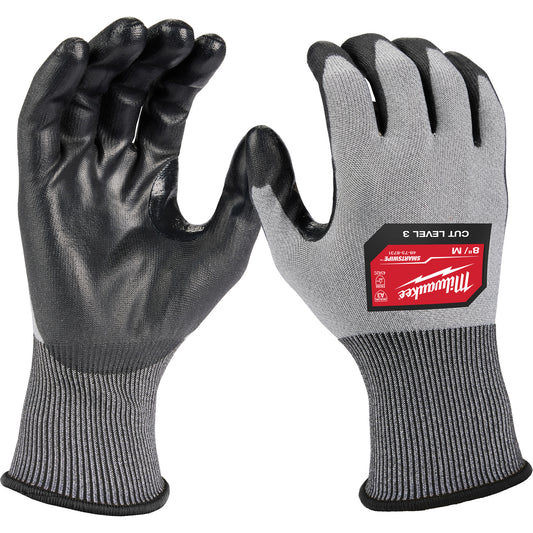 Milwaukee High Dexterity Gloves, Size Large, 18 Gauge, Polyurethane Coated, Polyethylene Shell, ANSI/ISEA 105 Level 4