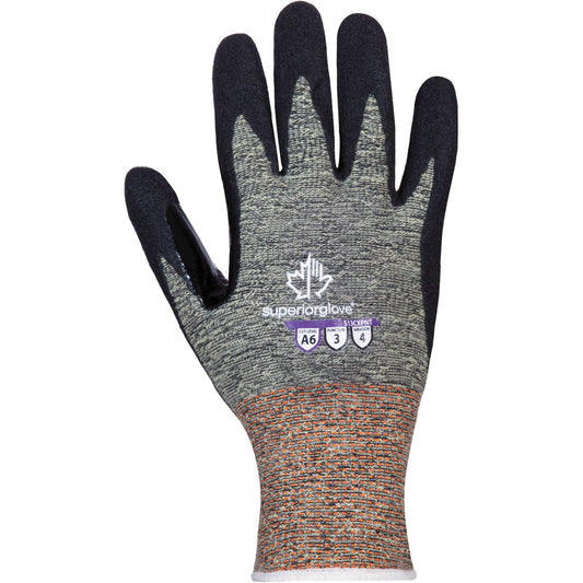 Superior Glove Works Ltd. Emerald CX® Cut-Resistant Gloves, Size 10, 13 Gauge, Nitrile Coated, Stainless Steel/Kevlar® Shell, ASTM ANSI Level A6