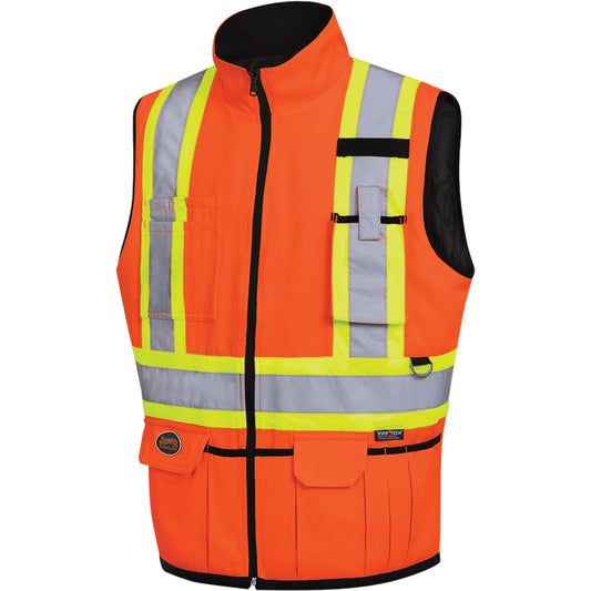 Pioneer 6688 Reversible Vest, High Visibility Orange, 3X-Large, Polyester