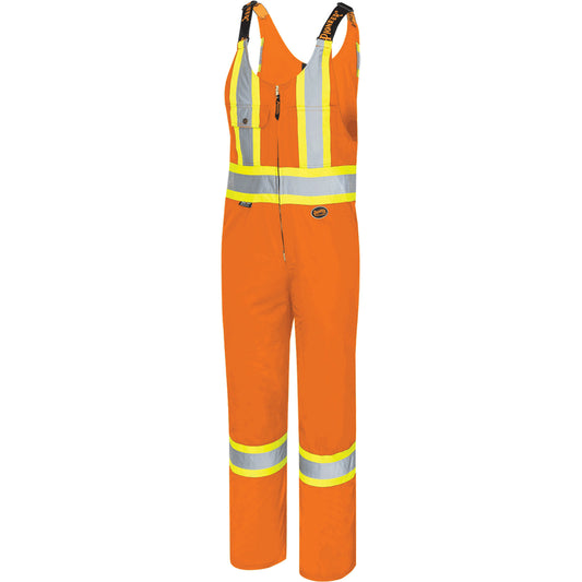 Pioneer 6617 Safety Overalls, Poly-Cotton, 48, High Visibility Orange