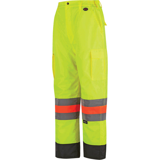 Pioneer 6041 Quebec Winter Traffic Control Pants, Polyester, 2X-Large, High Visibility Lime-Yellow