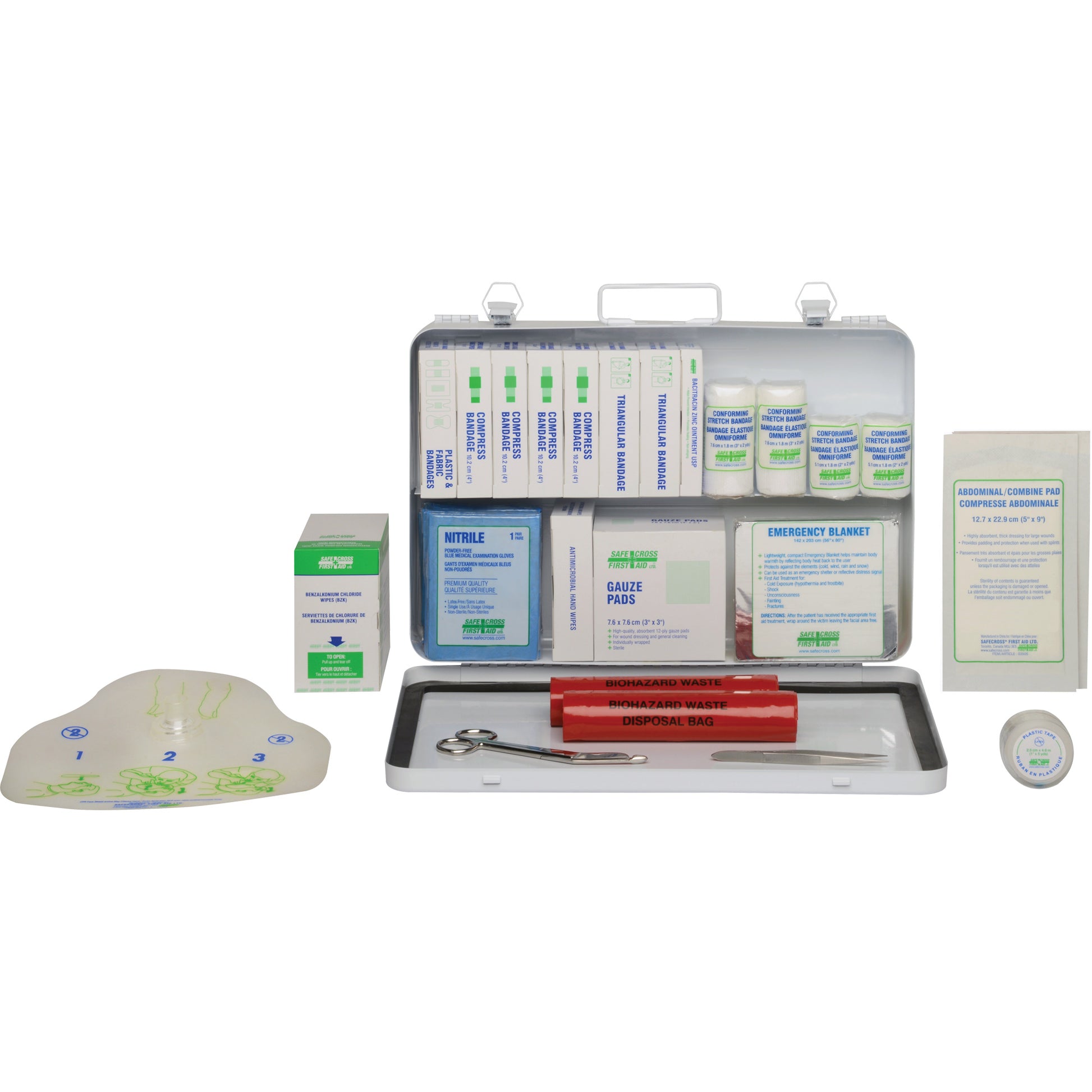 Safecross First Aid Kit, Meets CSA Z1220-17 Type 2 Low-Risk Environment, Medium (26-50 Workers)