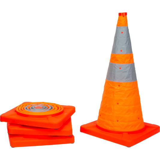 Zenith Safety Products Collapsible Traffic Cone, 28" H, Orange