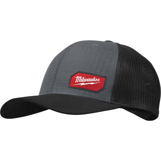 Milwaukee Gridiron™ Snapback Trucker Hat, Grey, Nylon/Poly-Cotton