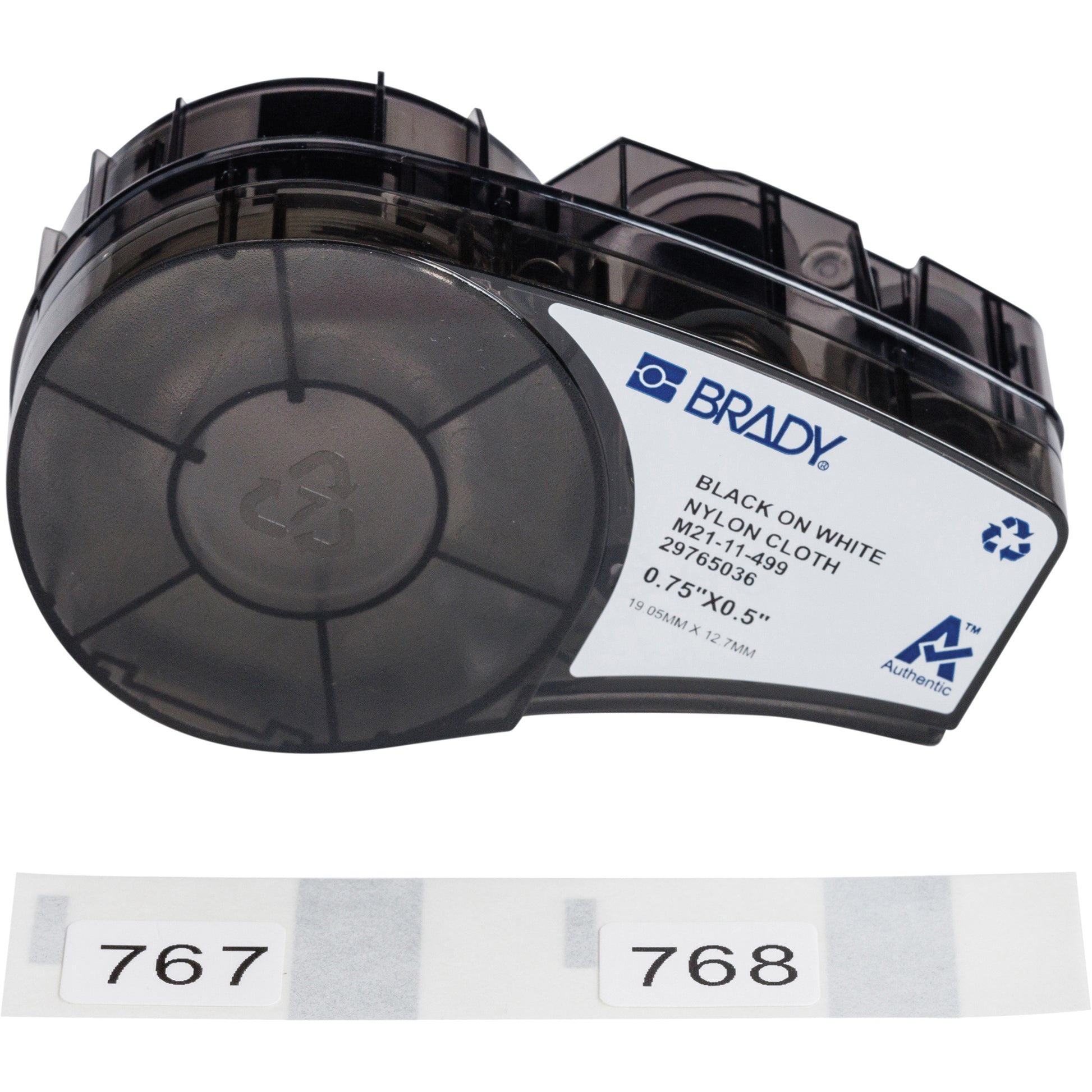 Brady Aggressive Adhesive Multi-Purpose Labels with Ribbon, Black