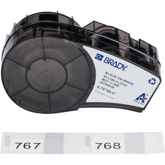 Brady Aggressive Adhesive Multi-Purpose Labels with Ribbon, Black