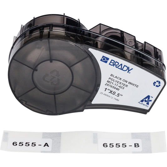 Brady Harsh Environment Multi-Purpose Labels with Ribbon, Black