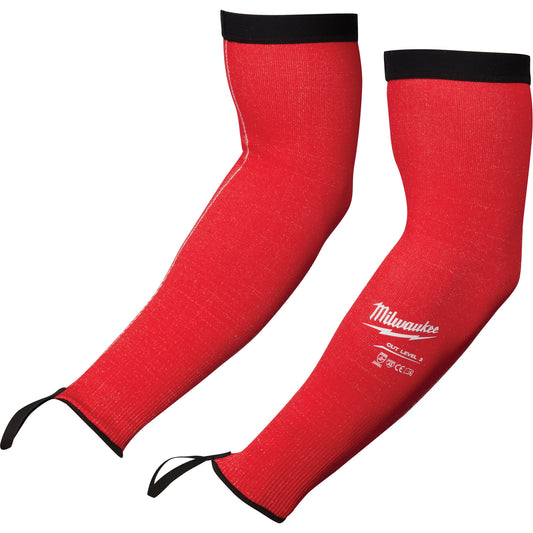 Milwaukee Protective Sleeves, Polyethylene, 16", ANSI/ISEA 105 Level 3/EN 388 Level 3/EN 388 Level C, Red