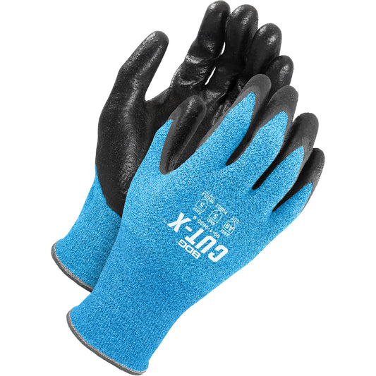 Bob Dale Gloves Cut-X™ Cut-Resistant Needlestick Gloves, Size Medium/8, 13 Gauge, Foam Nitrile Coated, Nylon/Stainless Steel/Cotton/HPPE Shell, ASTM ANSI Level A9