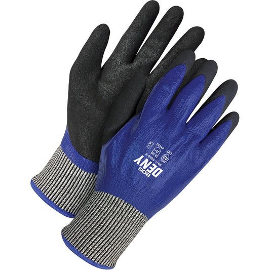 Bob Dale Gloves Deny® Cut-Resistant Gloves, Size Small/7, 13 Gauge, Nitrile Coated, HPPE Shell, ASTM ANSI Level A3/EN 388 Level C