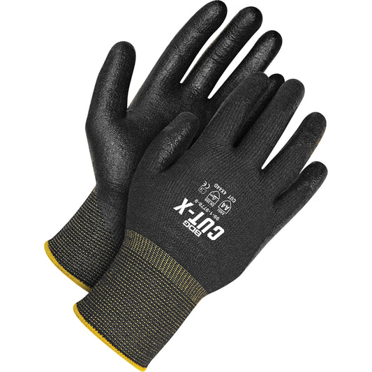 Bob Dale Gloves Cut-X™ Coated Cut-Resistant Gloves, Size X-Large/10, 13 Gauge, Foam Nitrile Coated, HPPE Shell, ASTM ANSI Level A4/EN 388 Level D