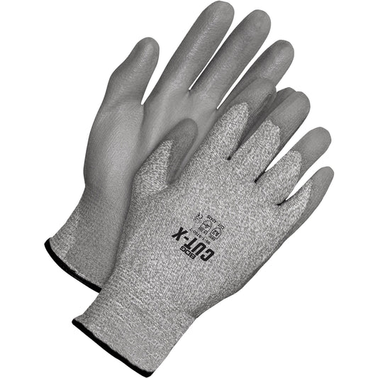 Bob Dale Gloves Cut-X™ Coated Cut-Resistant Gloves, Size 12/3X-Large, 13 Gauge, Polyurethane Coated, HPPE Shell, ASTM ANSI Level A2/EN 388 Level 2/EN 388 Level B