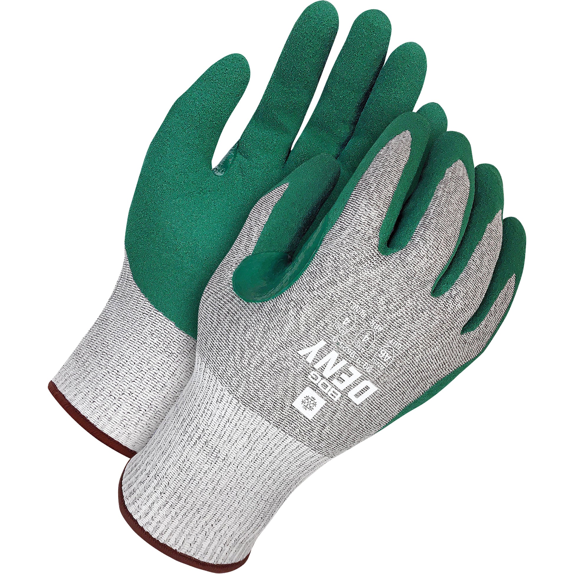 Bob Dale Gloves Deny™ Lined Waterproof Touch Screen Gloves, Size Large/9, Nitrile Coated, Polyethylene/Acrylic/HPPE Shell, ASTM ANSI Level A6
